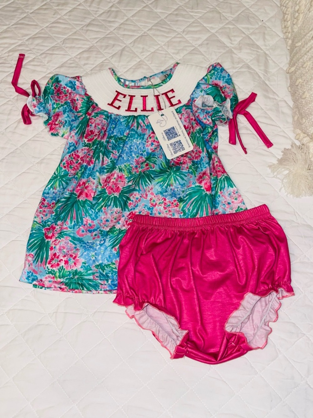 Ellie Floral Pink & Blue Girls Set